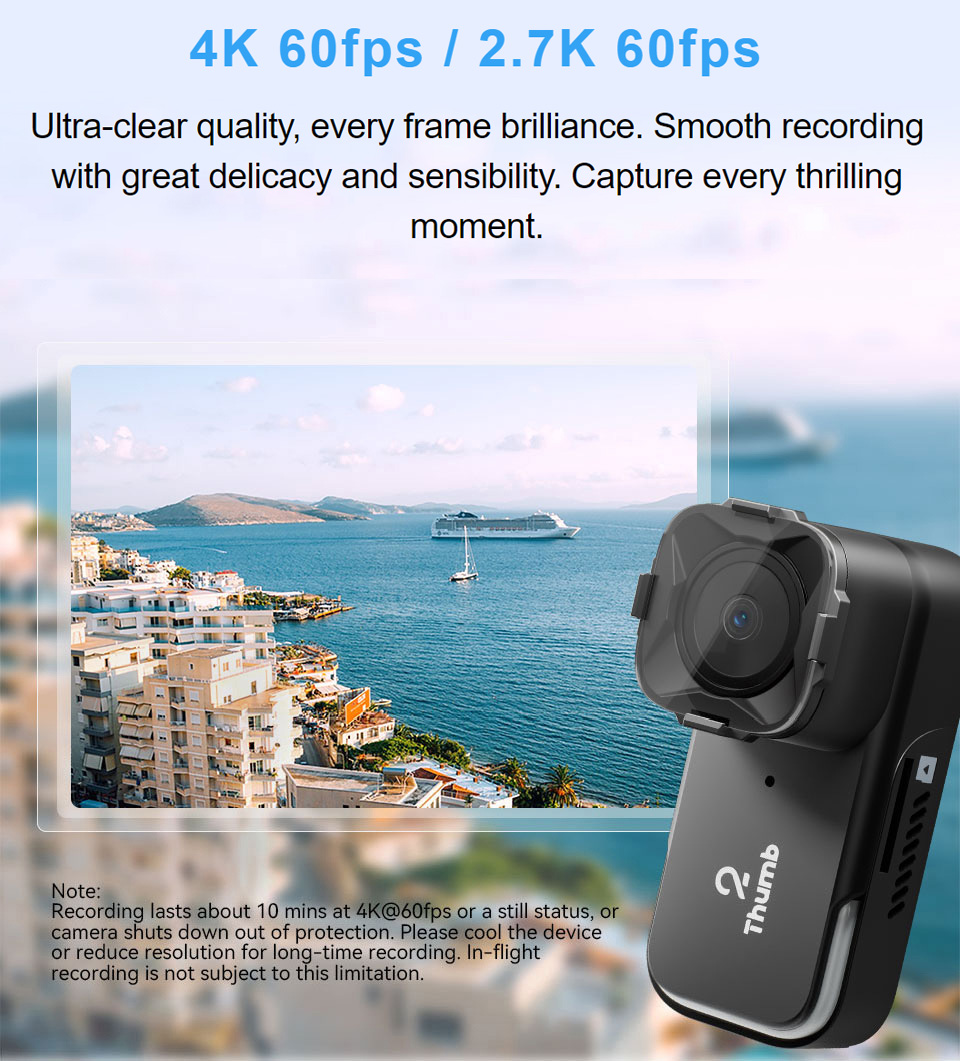 新バージョン RunCam Thumb 2 4K 2.7K  - Drone Camera Hd のレビューと価格