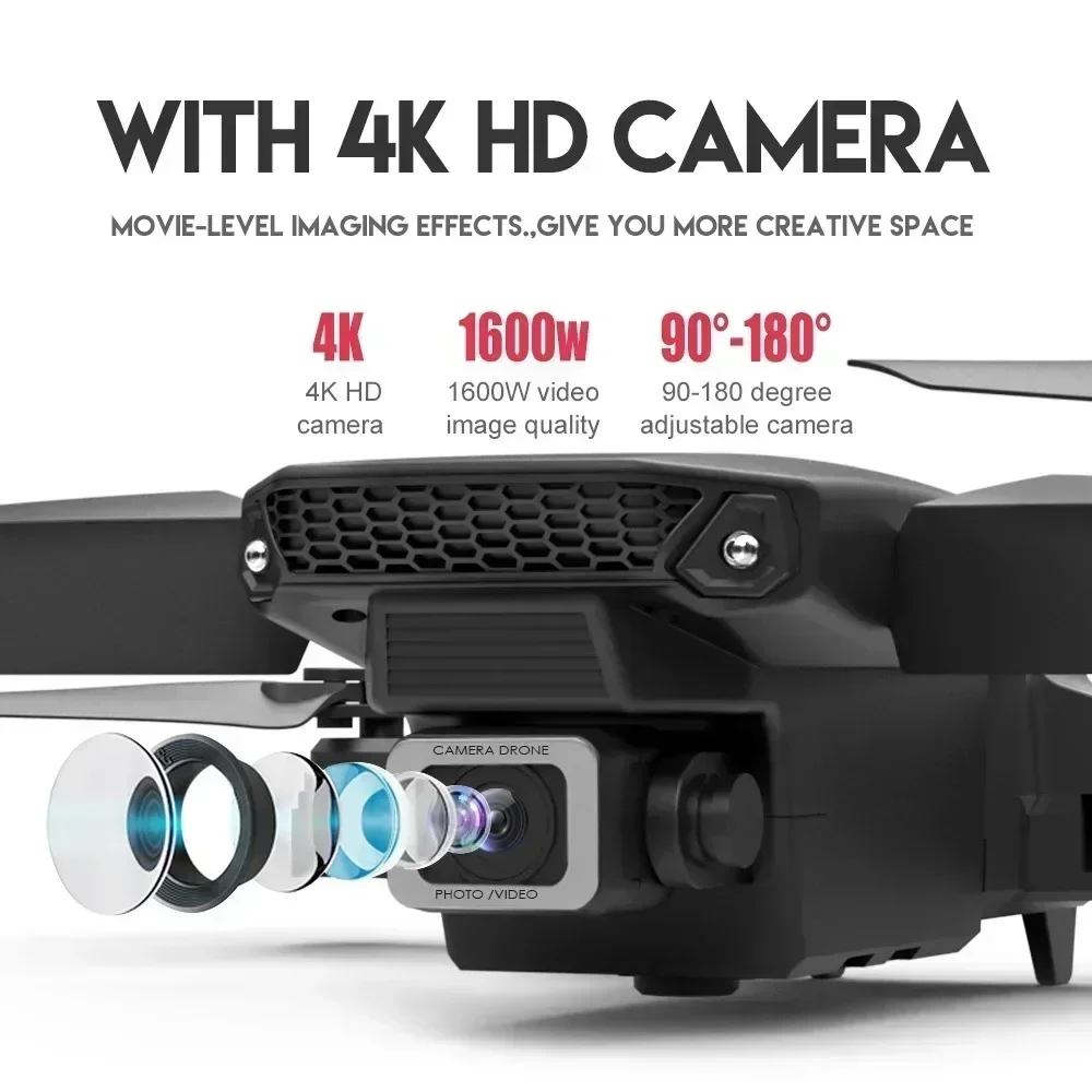 折りたたみ式クワッドコプター,e88プロ広角fpv,wifi - Drone Camera Night Vision のレビューと価格