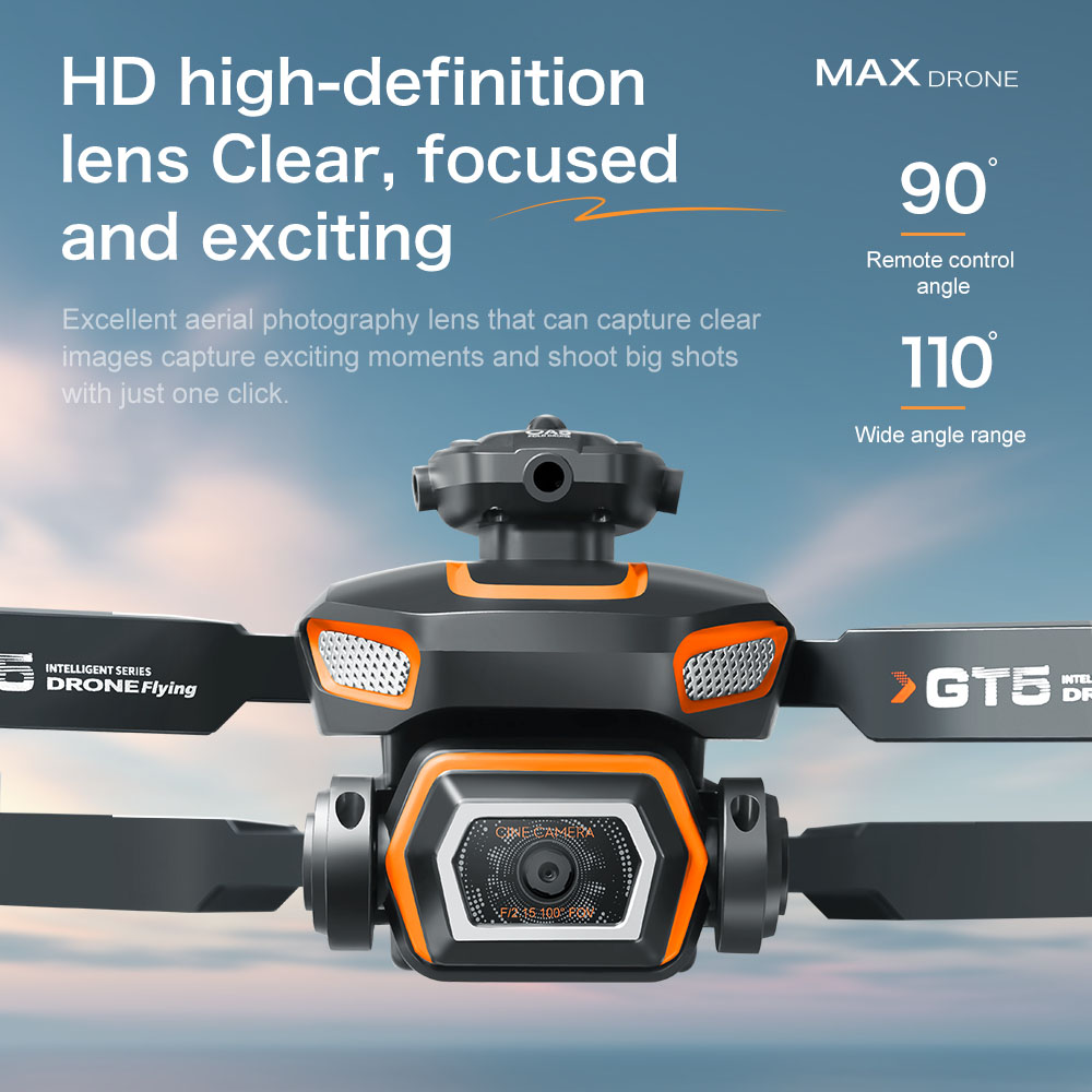 OriginalGT5ミニドローン 4K HDデュアルレンズ - Drone Camera Wide Angle のレビューと価格