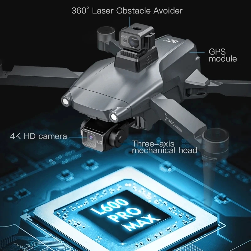 L600 プロマックス GPS ドローンプロフェッショナル  - Drone Camera Wide Angle のレビューと価格