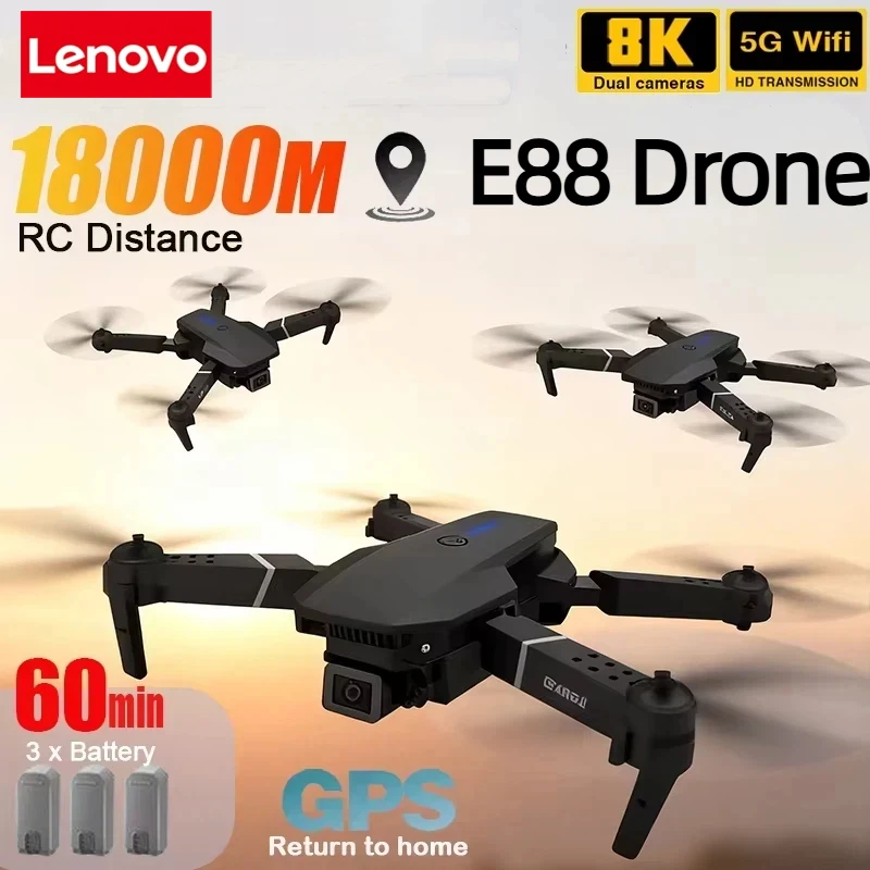 レノボ 新型 E88 Pro WIFI FPV ドローン 広 - Drone Camera Wide Angle のレビューと価格