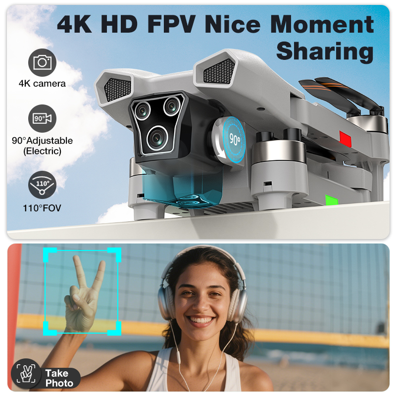新型ホットL017プロドローン ブラシレス 3Dロール 36 - Drone Camera Wide Angle のレビューと価格