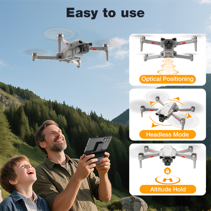新型ホットL017プロドローン ブラシレス 3Dロール 36 - Drone Camera Wide Angle のレビューと価格
